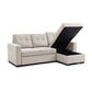 Hampshire Natural Textured Weave Fabric Corner Sofa Bed - Pendle Village Furniture
