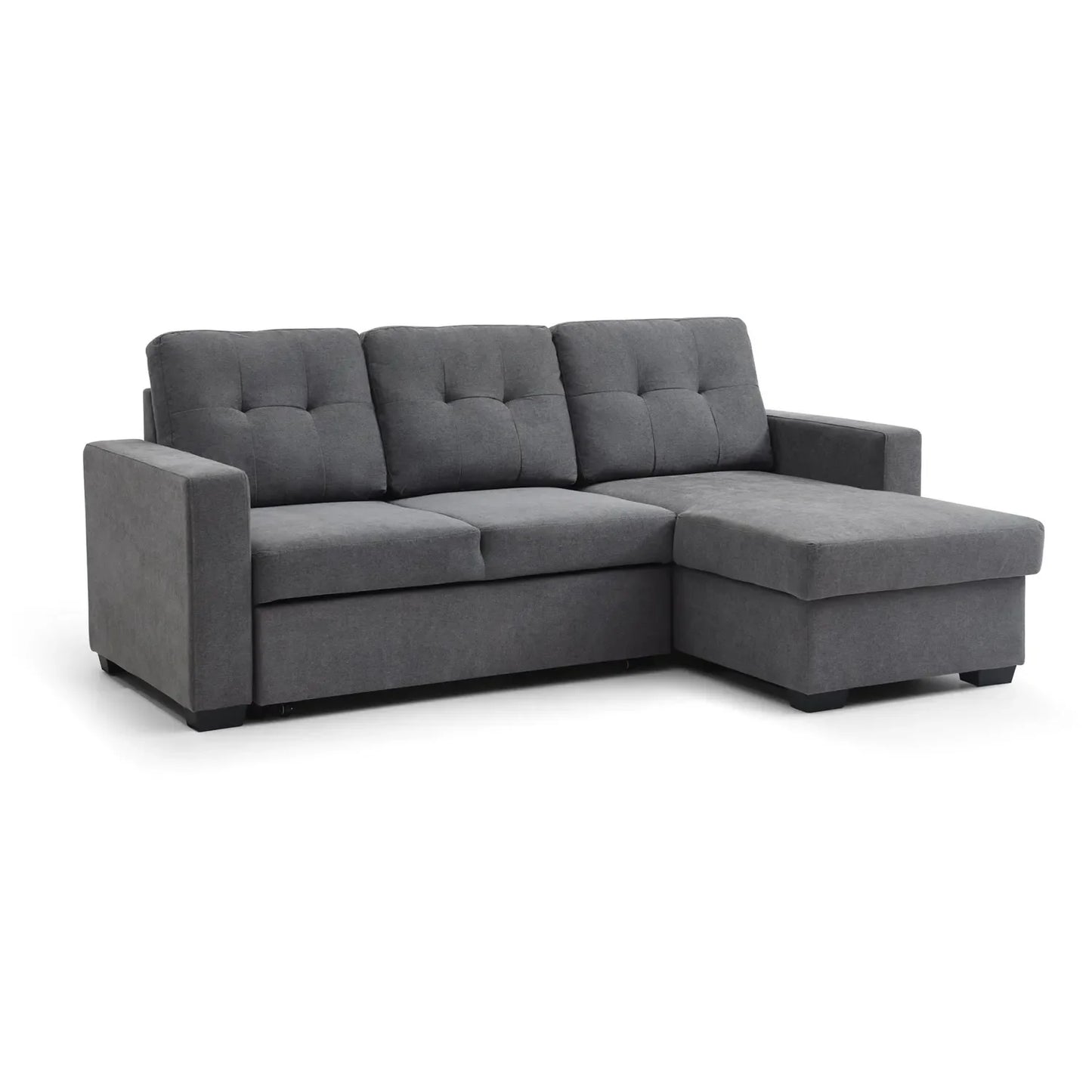 Hampshire Natural Textured Weave Fabric Corner Sofa Bed - Pendle Village Furniture