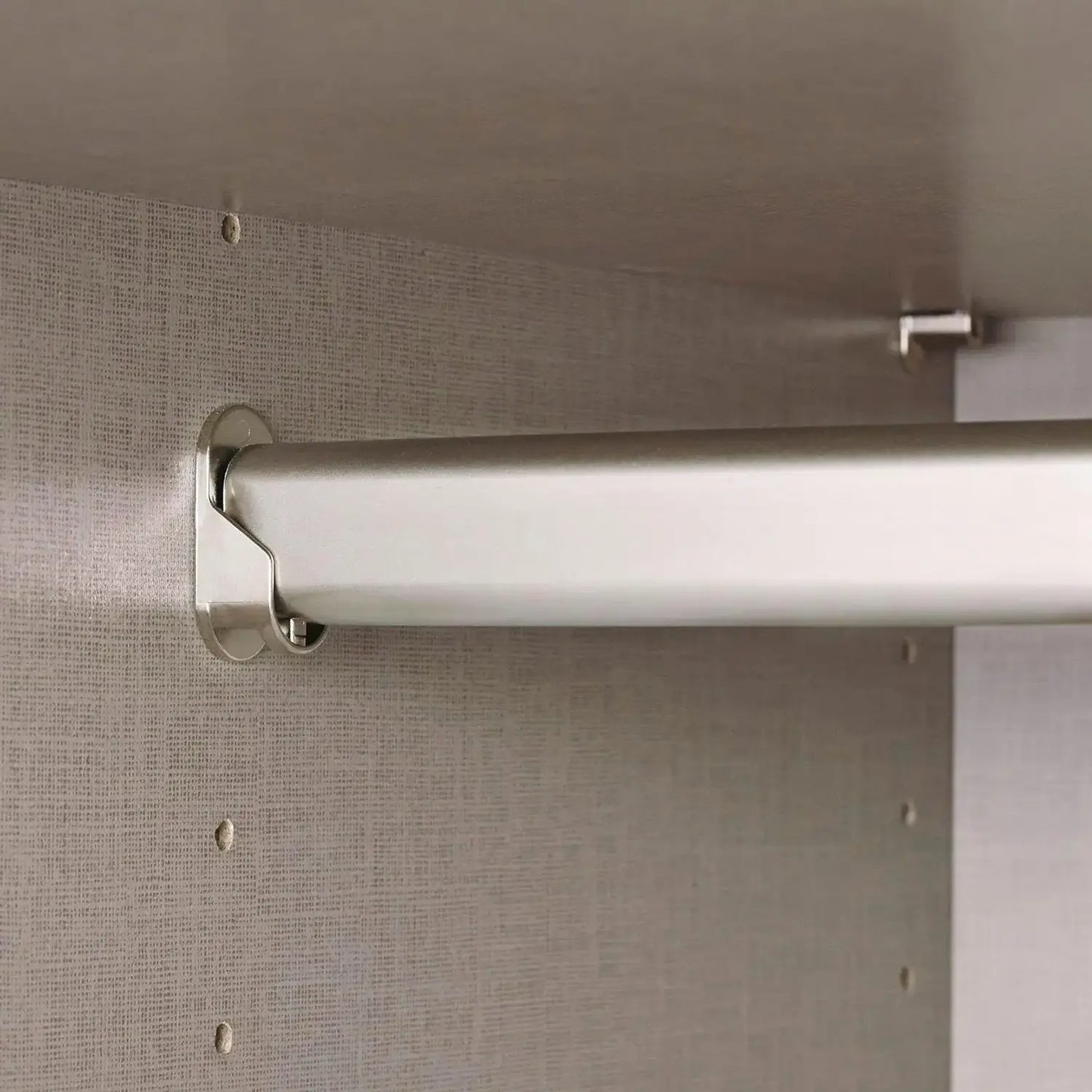 Rauch Champagne Perth Sliding Door Wardrobe with Mirror - Hanging Rail Closeup view