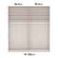 Wiemann 200cm Closet with sliding doors and dimensions labeled on a white background