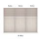 Interior layout of Wiemann 300cm Wardrobe with sliding doors and dimensions 