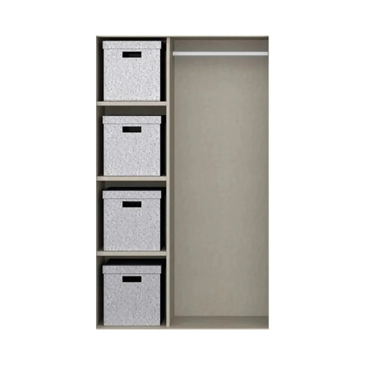 Interior Division With 4 Fabric Boxes - Extras Black