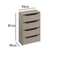 Interior 4 Drawer For Wardrobes - Orange - Style 1 - 9KA0 - Dimensions