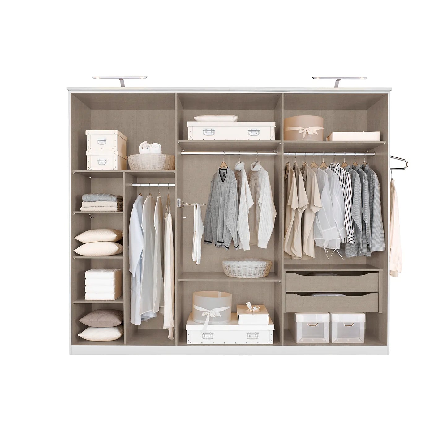 Interior 2  Drawer For Wardrobes - Orange - Style 1 - 9845 - Styled in a Bedroom