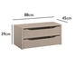 Interior 2 Drawer For Wardrobes - Orange - Style 1 - 9845 - Dimensions