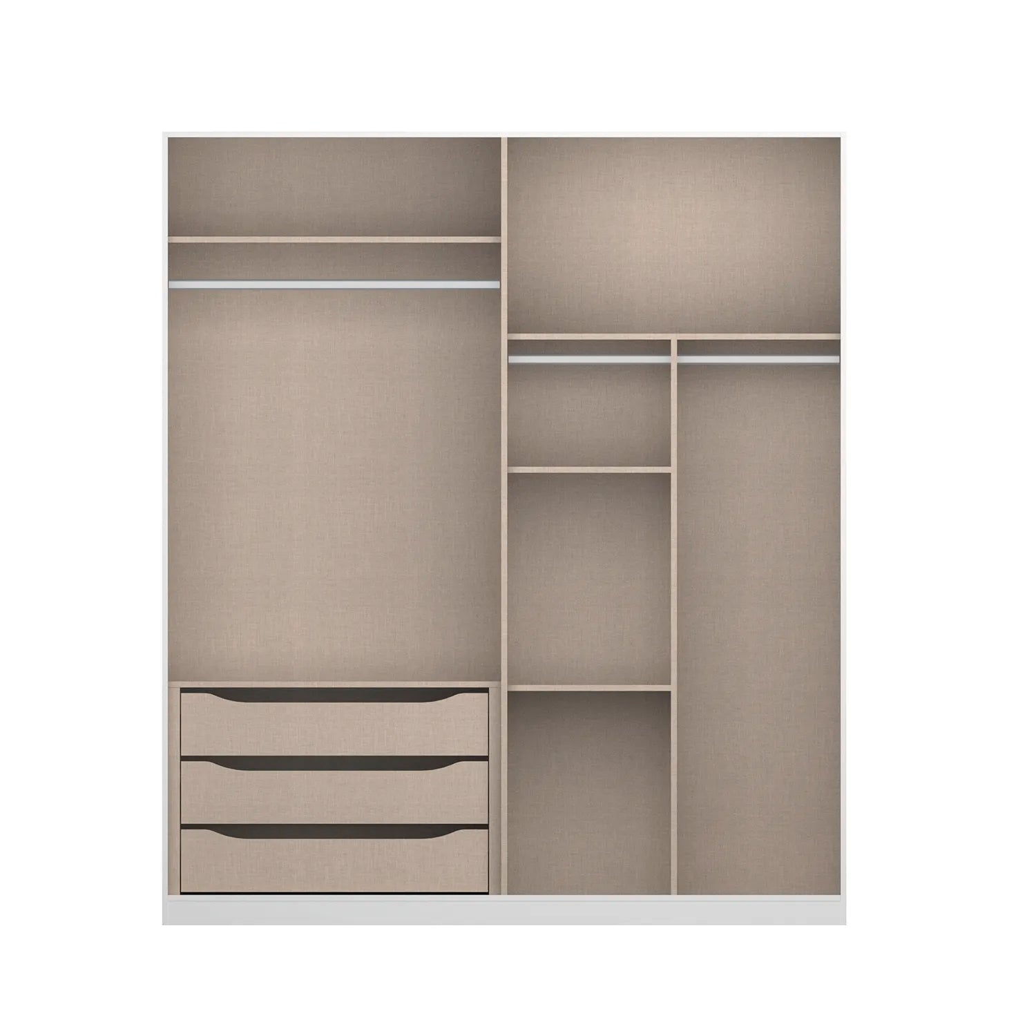 Interior 3 Drawer For Wardrobes - Orange - Style 1 - 9895 - Interior view