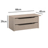 Interior 2 Drawer For Wardrobes - Orange - Style 2 - 9864 - Dimensions