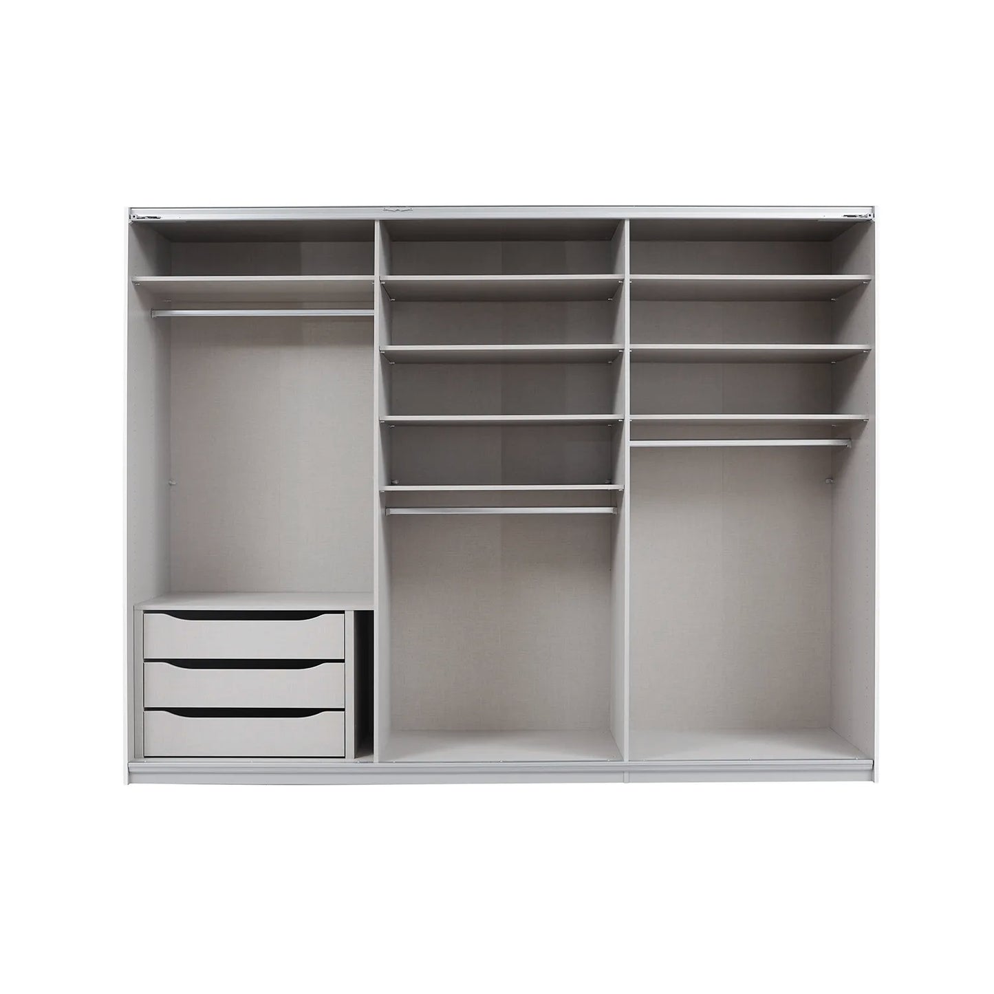 Interior 3 Drawer For Wardrobes - Orange - Style 2 - 9866 - Interior view