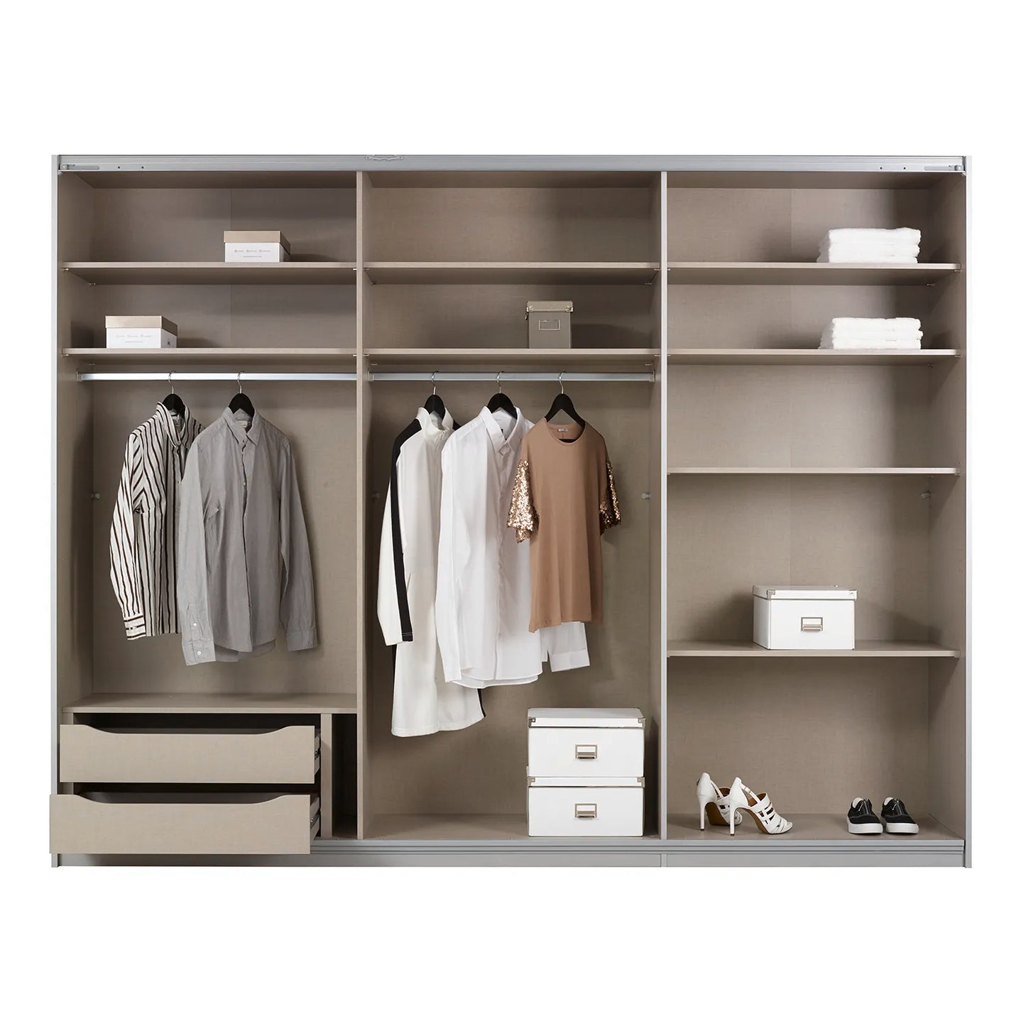 Interior 2  Drawer For Wardrobes - Orange - Style 2 - 9865