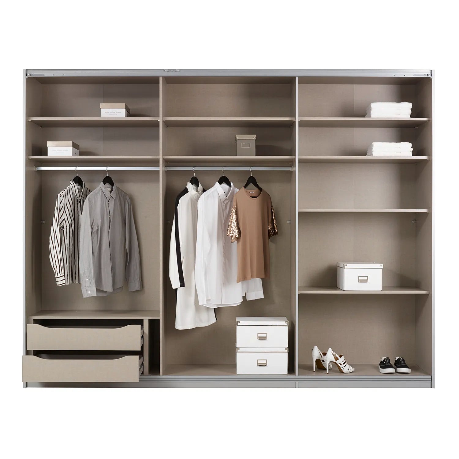 Interior 2  Drawer For Wardrobes - Orange - Style 2 - 9865