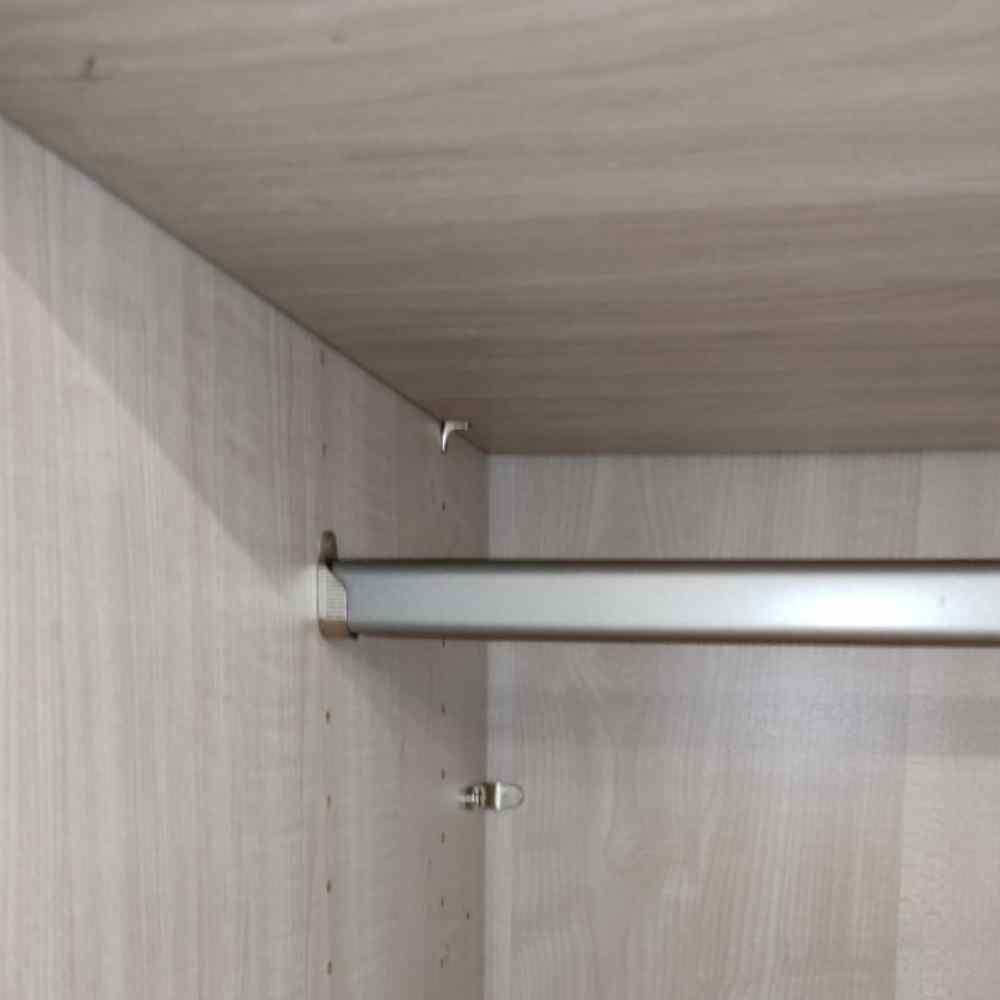 Torino 4 Door Hinged Oak and White Glass Wardrobe 