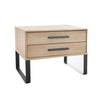Johnson 2 Drawer Bedside Cabinet with Angled Feet