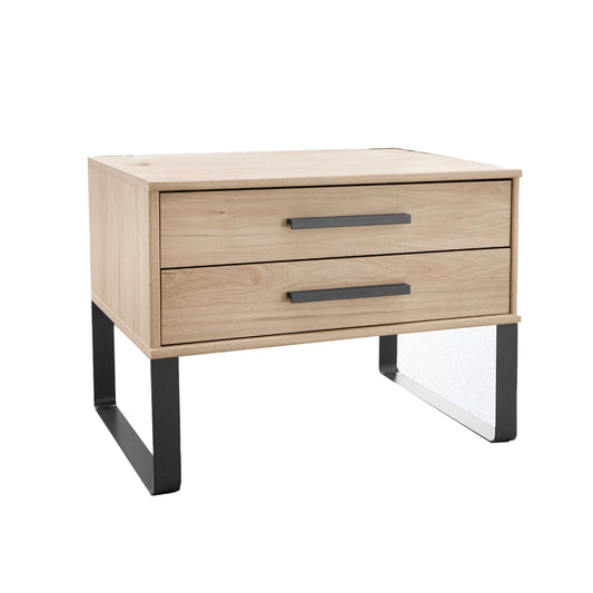 Johnson 2 Drawer Bedside Cabinet with Angled Feet