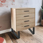 Johnson 4 Drawer Chest - W60CM With Angled Feet - Styled in Bedroom