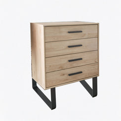 Johnson 4 Drawer Chest - W60CM With Anged Feet