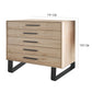 Johnson 5 Drawer Chest - W141CM With Angled Feet - Dimensions