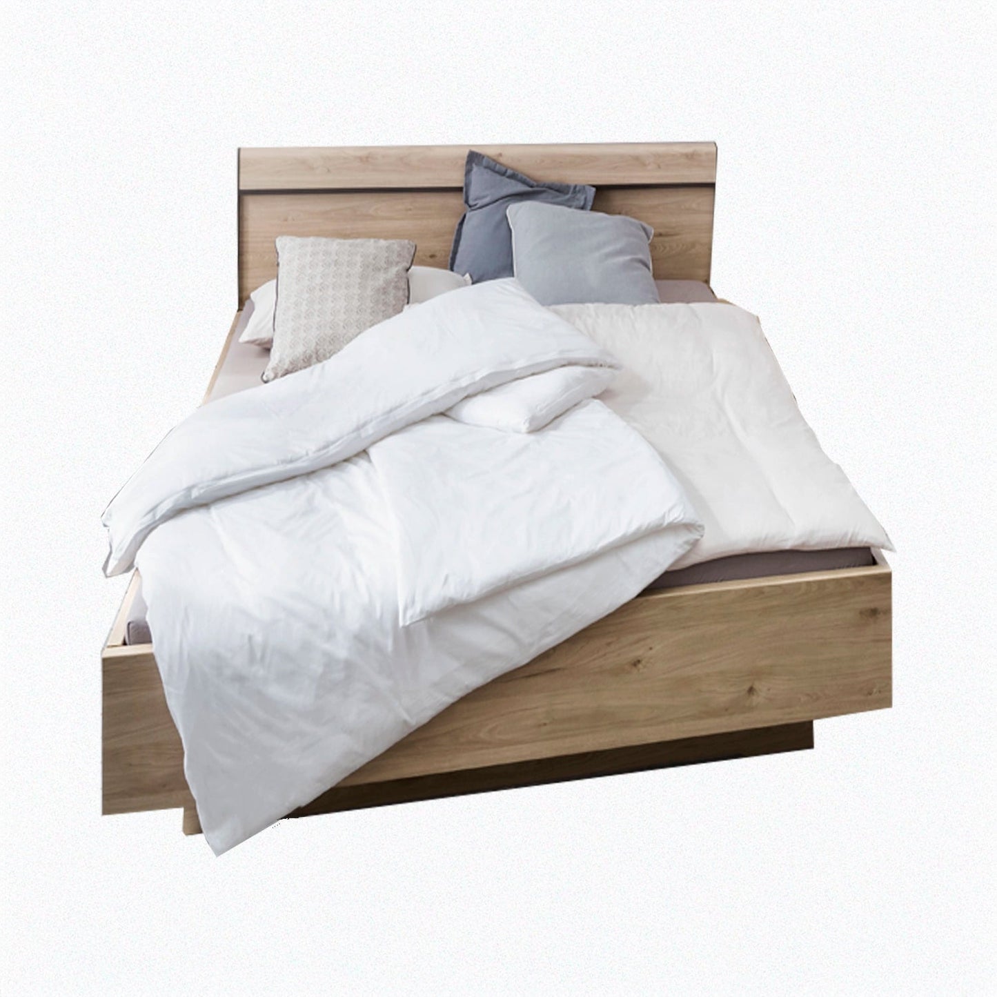 Johnson Futon Floating Bed with Faux Leather Headboard