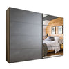 Johnson Holm Oak & Slate Finish Sliding Wardrobe  with Mirror