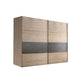 Johnson Holm Oak Sliding Wardrobe with One Slate Finish Panel  