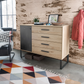 Johnson Large 1 Door 4 Drawer Chest - W120cm With Angled Feet - Styled in Bedroom