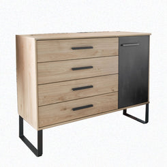 Johnson Large 1 Door 4 Drawer Chest - W120cm With Angled Feet