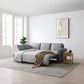 SereneDream Corner Sofa Bed in Rhea Grey Chenille Fabric - Pendle Village Furniture
