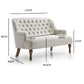 Bia Traditional Cream Linen Fabric 2 Seater Sofa - Pendle Village Furniture