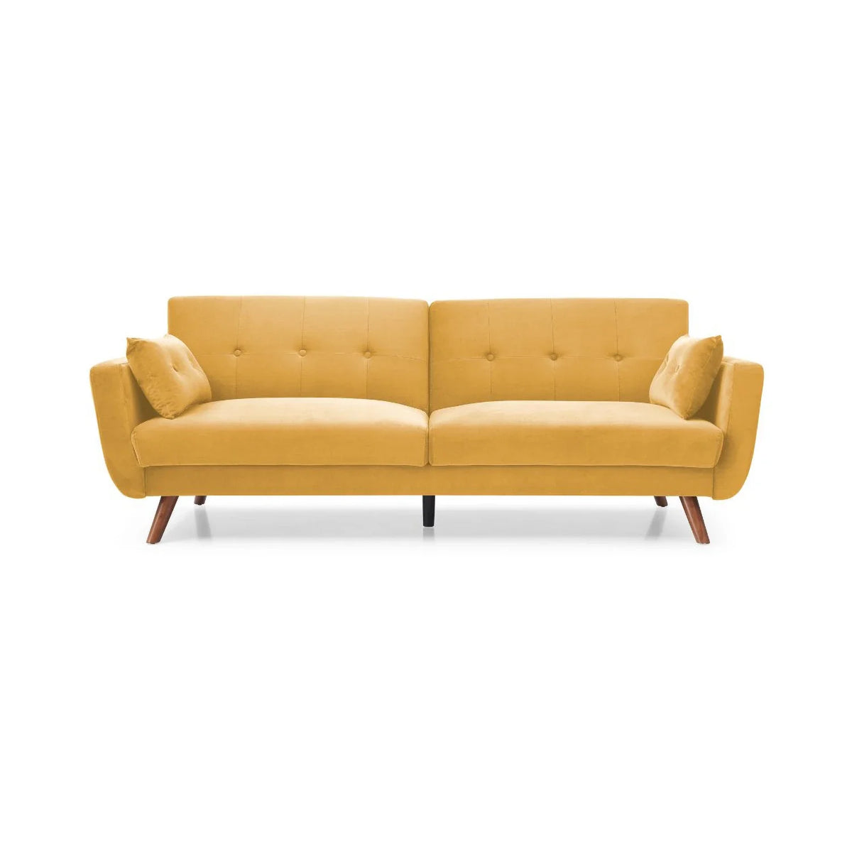 Hestia Old Gold Velvet 3 Seater Sofa Bed - Pendle Village Furniture