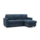 Mandy Blue Fabric Corner Sofabed with Storage - Pendle Village Furniture