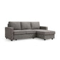 Mandy Grey Fabric Corner Sofabed with Storage - Pendle Village Furniture