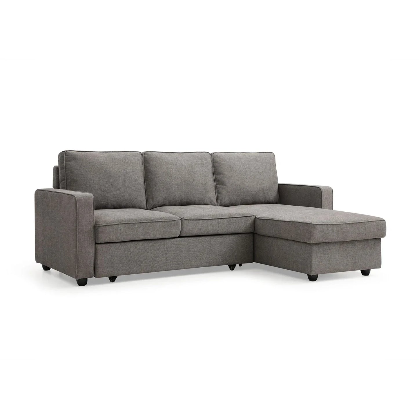 Mandy Grey Fabric Corner Sofabed with Storage - Pendle Village Furniture