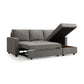 Mandy Grey Fabric Corner Sofabed with Storage - Pendle Village Furniture