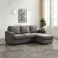 Mandy Grey Fabric Corner Sofabed with Storage - Pendle Village Furniture