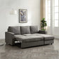 Mandy Grey Fabric Corner Sofabed with Storage - Pendle Village Furniture