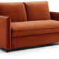 Claire Plush Velvet Grey Sofa Bed - Pendle Village Furniture