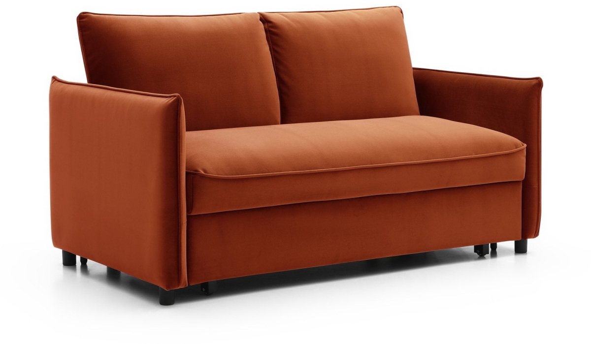 Claire Plush Velvet Grey Sofa Bed - Pendle Village Furniture