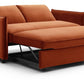 Claire Plush Velvet Burnt Orange Sofa Bed - Pendle Village Furniture