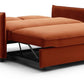 Claire Plush Velvet Burnt Orange Sofa Bed - Pendle Village Furniture