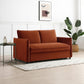 Claire Plush Velvet Burnt Orange Sofa Bed - Pendle Village Furniture
