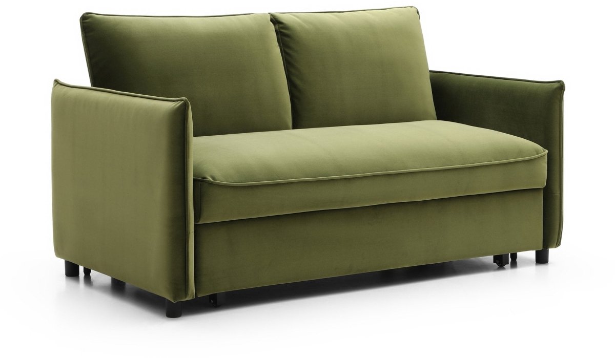 Claire Plush Velvet Grey Sofa Bed - Pendle Village Furniture