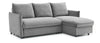 Claire Grey Velvet Fabric Corner Sofa Bed - Pendle Village Furniture