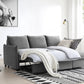 Claire Grey Velvet Fabric Corner Sofa Bed - Pendle Village Furniture