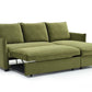 Claire Olive Velvet Fabric Corner Sofa Bed - Pendle Village Furniture
