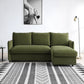 Claire Olive Velvet Fabric Corner Sofa Bed - Pendle Village Furniture