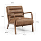 Inca Achilles Brown PU Accent Chair - Pendle Village Furniture