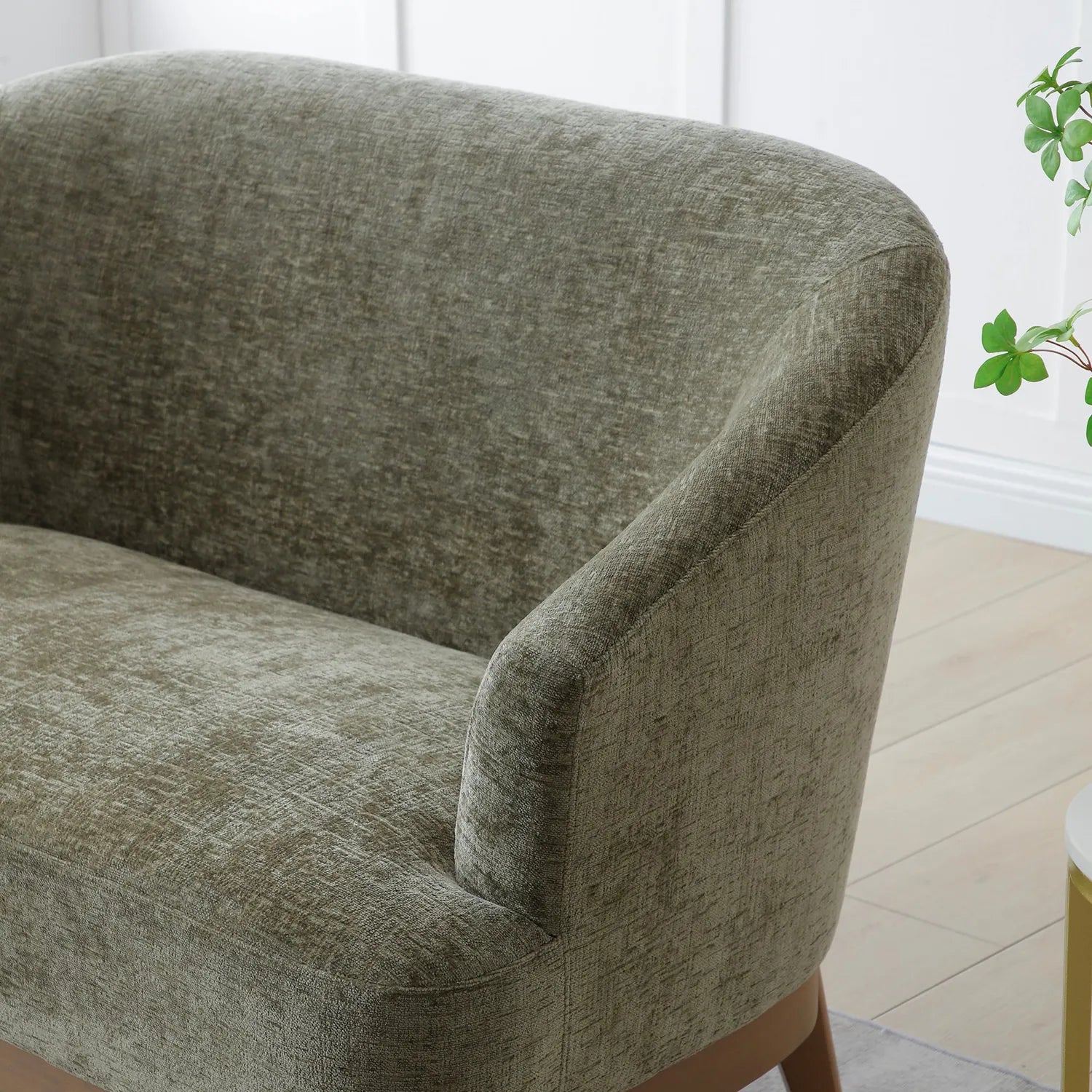 Leto Natural Woven Chenille 2 Seater Chair - Pendle Village Furniture