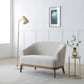 Leto Natural Woven Chenille 2 Seater Chair - Pendle Village Furniture