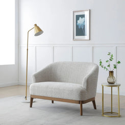 Leto Natural Woven Chenille 2 Seater Chair - Pendle Village Furniture
