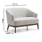 Leto Natural Woven Chenille 2 Seater Chair - Pendle Village Furniture