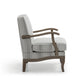 Hastings Traditional Wooden Armchair in Cream Linen or Natural Stripe - Pendle Village Furniture